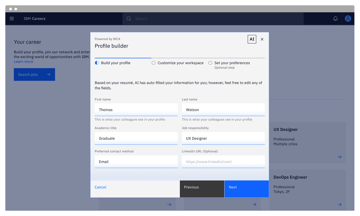 Modal's White theme AI presence example